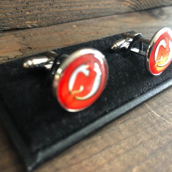CUFFLINKS for formal shirt - NEW JERSEY DEVILS  NHL HOCKEY Cuff Links Prom Groom - Picture 3 of 8